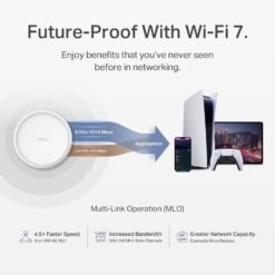 TP-Link Deco 7 BE25 Dual-Band BE5000 WiFi 7 Mesh Wi-Fi System | 4-Stream 5 Gbps, 240 Mhz