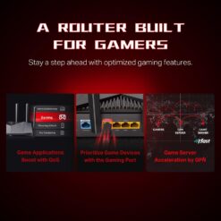 TP-Link Dual-Band BE6500 WiFi 7 Gaming Router Archer GE400 | 6-Stream 6.5 Gbps | 2 x 2.5G + 3 x 1G