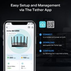 TP-Link Archer BE12000 | Tri-Band Wi-Fi 7 Router | Includes Latest 6GHz Wi-Fi Band | New Wi-Fi 7 Features (Archer BE670)