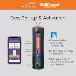 ARRIS (G36) - Cable Modem Router Combo - Fast DOCSIS 3.1 Gigabit WiFi 6 (AX3000), 1.2 Gbps Max Speeds, Approved
