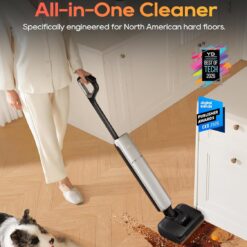 DREAME Aero Pro Wet Dry Vacuum Mop, Ultra-Slim with Hot Self-Cleaning/Self-Drying, 0 Hair Tangle Great