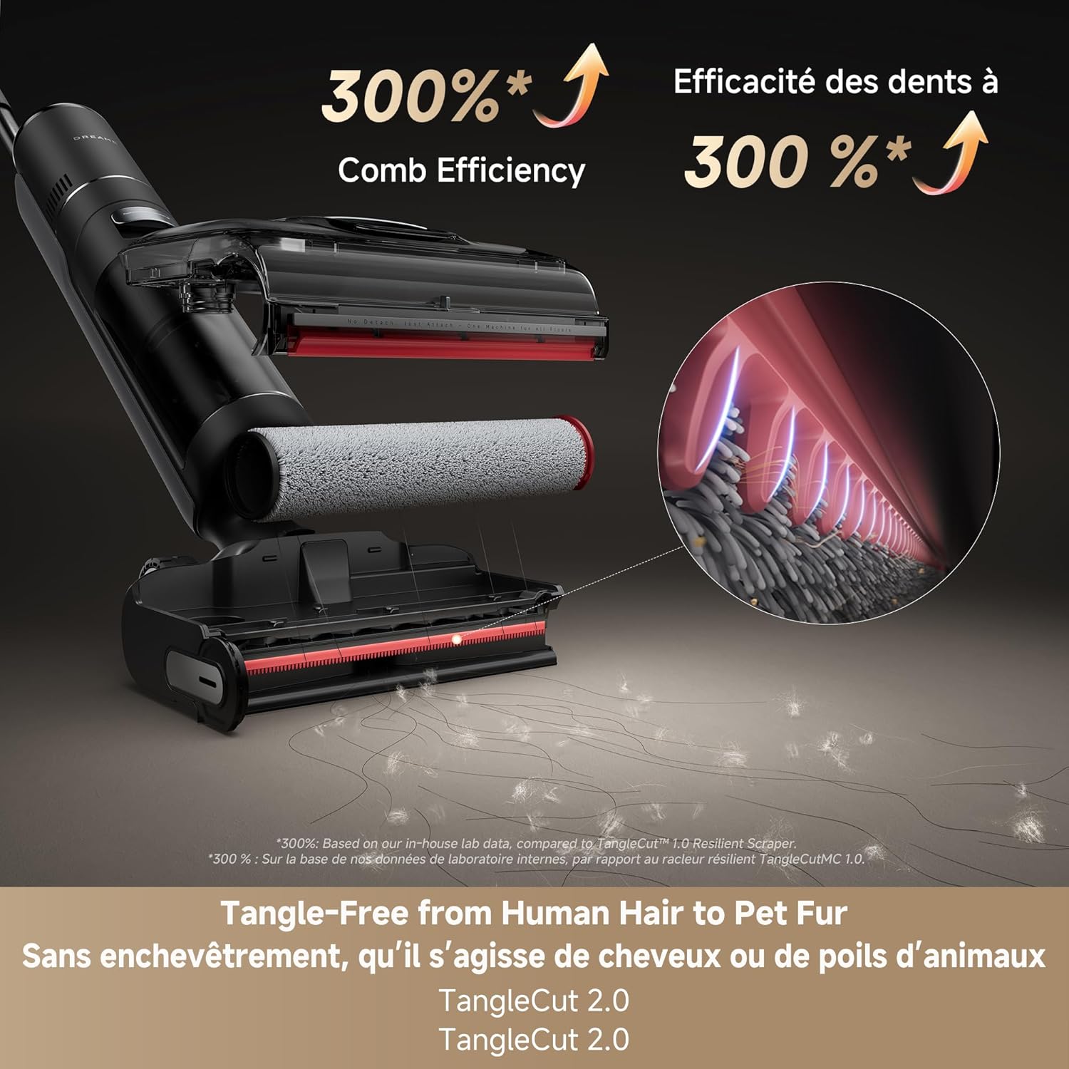 DREAME H15 Pro CarpetFlex Cordless Vacuum Mop, Wet Dry Vacuum Cleaner with Dual Brushes