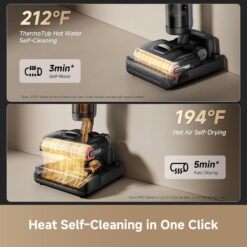 DREAME H15 Pro CarpetFlex Cordless Vacuum Mop, Wet Dry Vacuum Cleaner with Dual Brushes