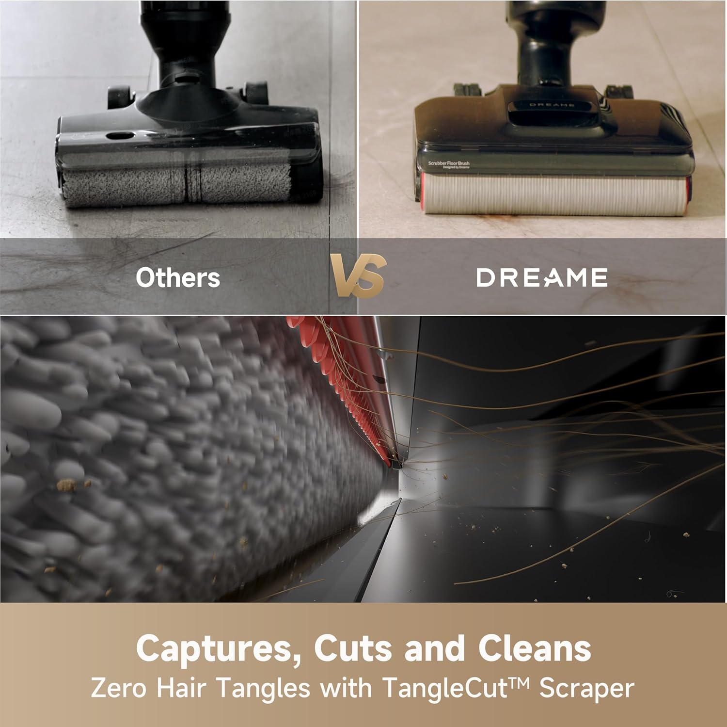 DREAME H12 Pro FlexReach Wet Dry Vacuum Cleaner, 0 Tangle Cordless Vacuum Mop All-in-One