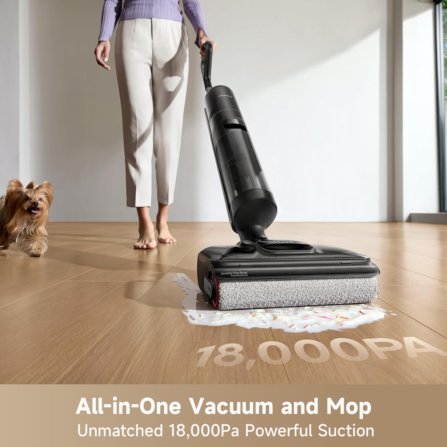 DREAME H12 Pro FlexReach Wet Dry Vacuum Cleaner, 0 Tangle Cordless Vacuum Mop All-in-One