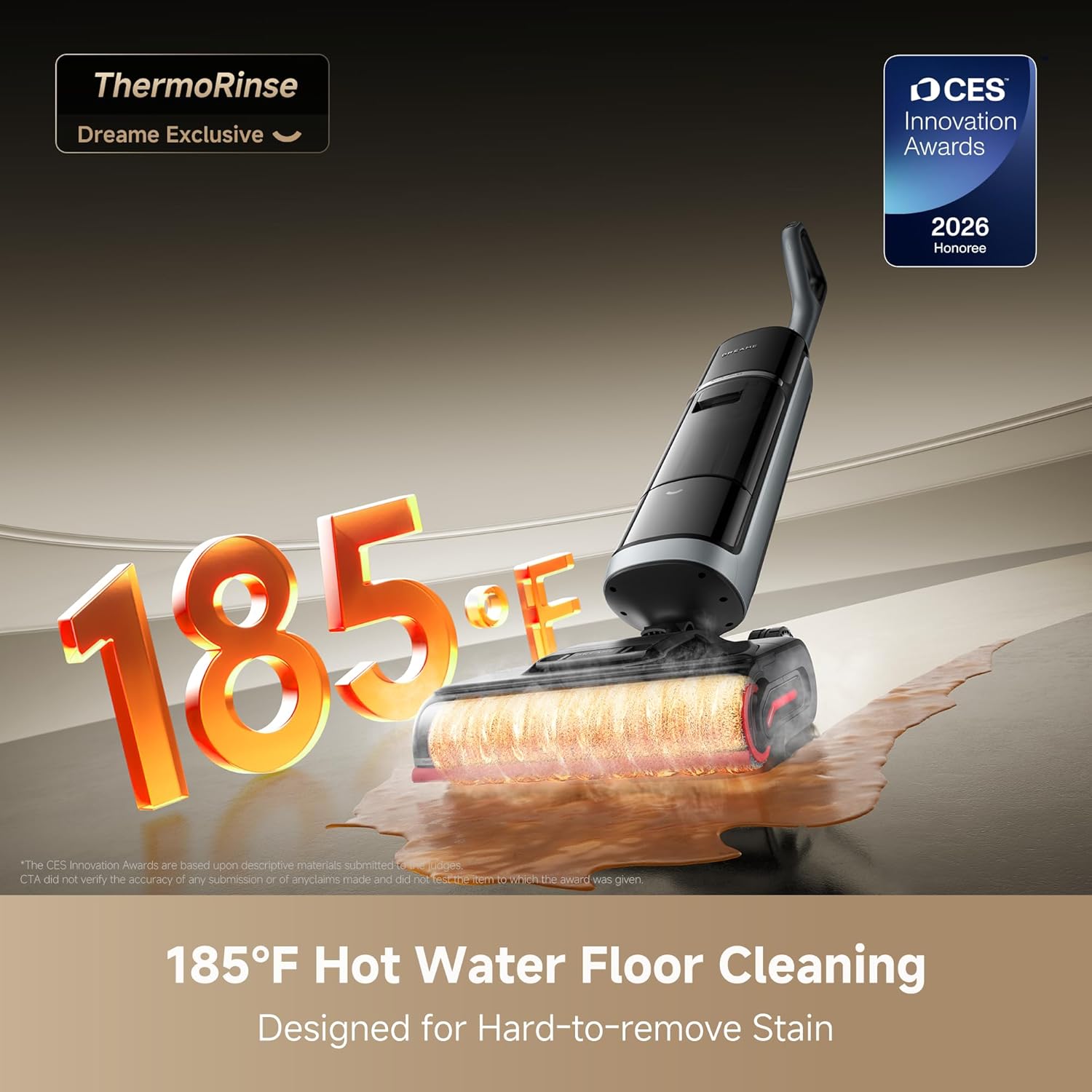 DREAME H15 Pro Heat Wet Dry Vacuum Cleaner, 185°F Hot Water Floor Cleaning, Cordless Vacuum Mop