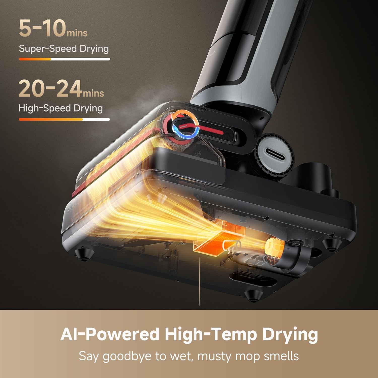DREAME H15 Pro Heat Wet Dry Vacuum Cleaner, 185°F Hot Water Floor Cleaning, Cordless Vacuum Mop