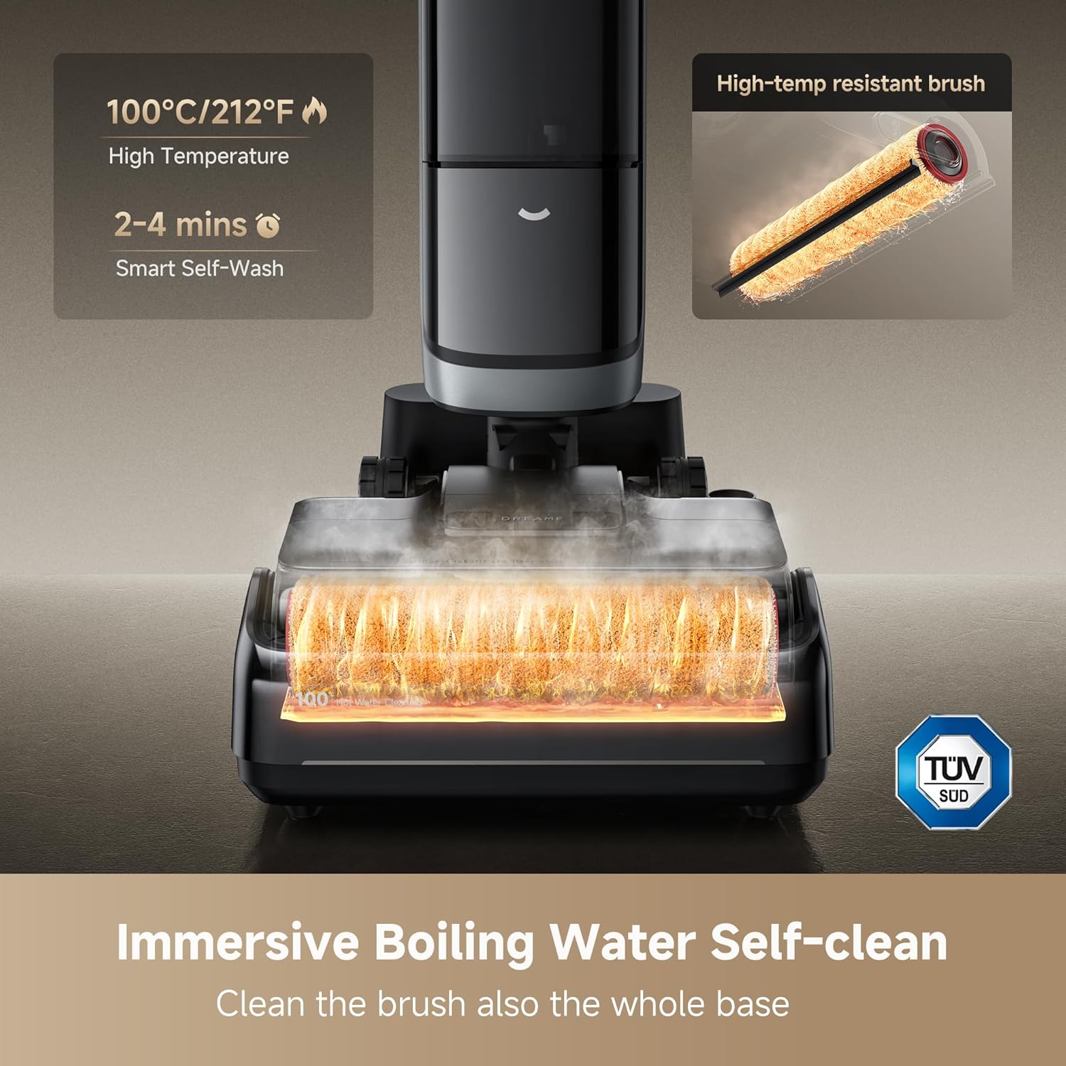 DREAME H15 Pro Heat Wet Dry Vacuum Cleaner, 185°F Hot Water Floor Cleaning, Cordless Vacuum Mop