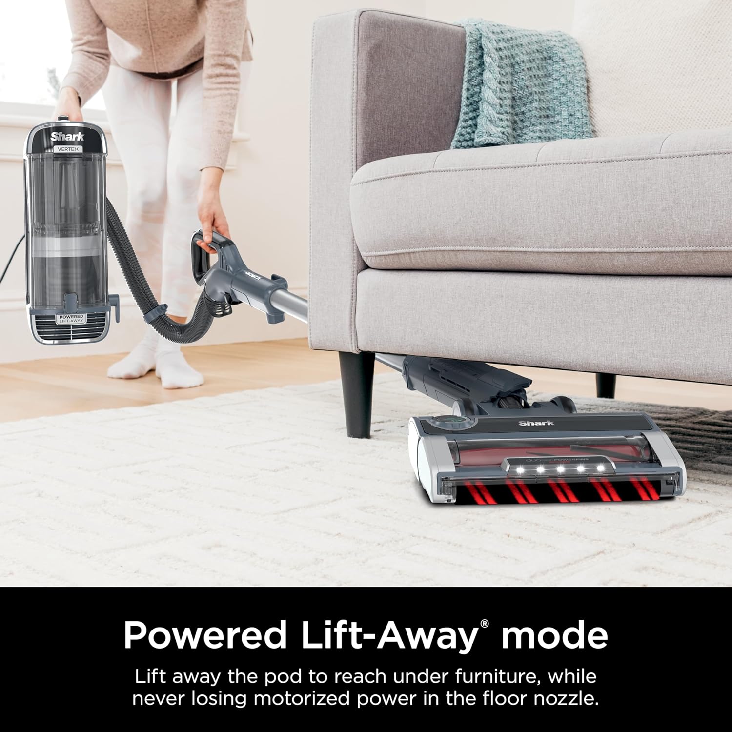 Shark Performance Powered Lift-Away Upright Vacuum, Ultra-Powerful Suction, Nordic Blue, UV2500