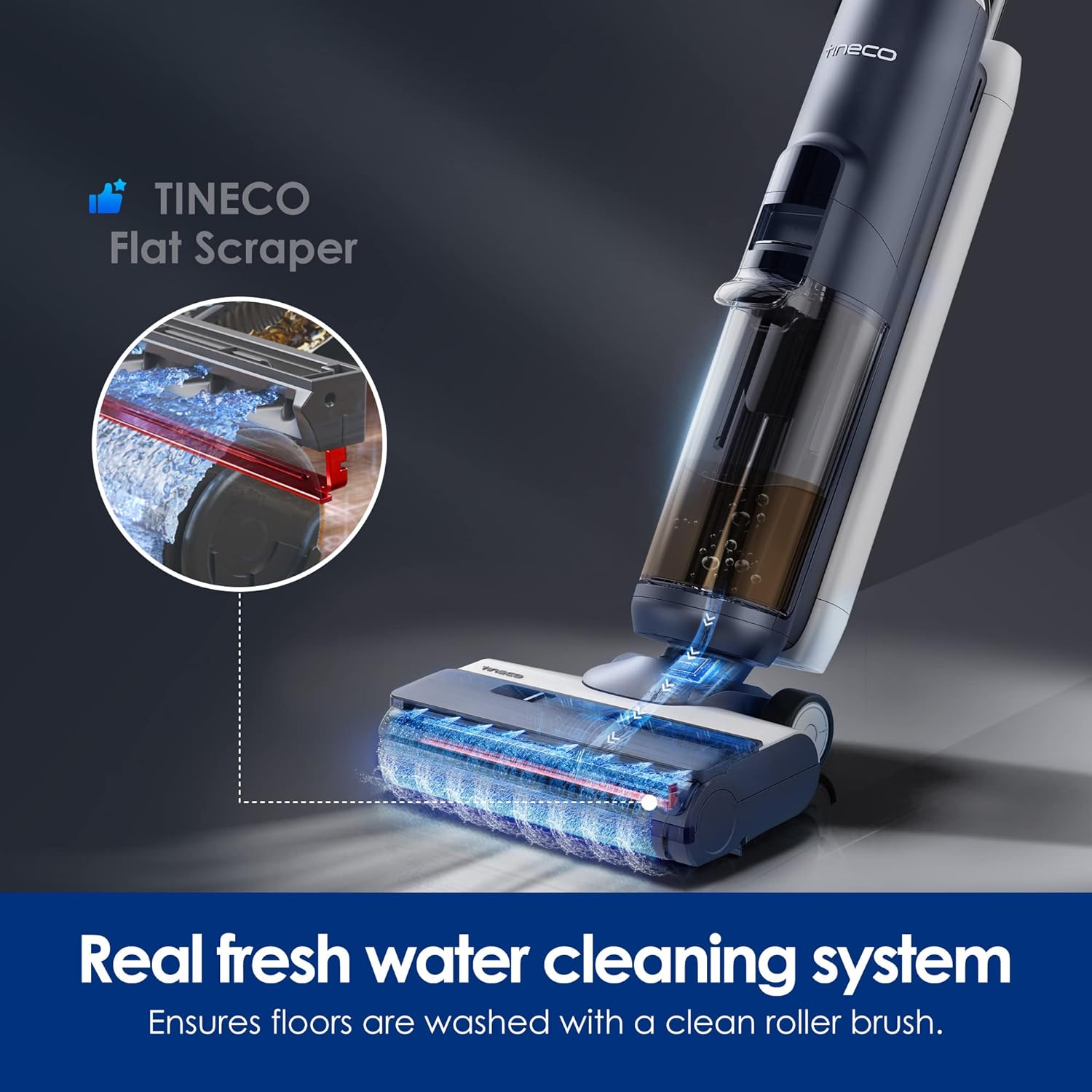 Tineco Floor ONE S5 Smart Cordless Wet Dry Vacuum Cleaner and Mop, Blue