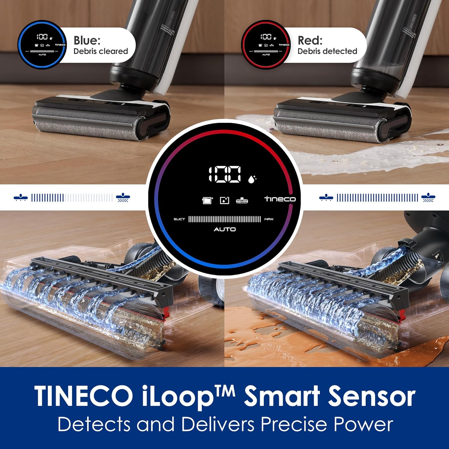 Tineco Floor ONE S5 Smart Cordless Wet Dry Vacuum Cleaner and Mop, Blue