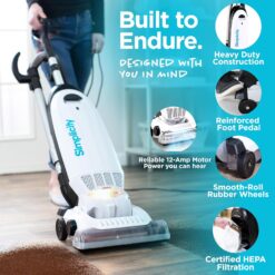 Simplicity Vacuums Allergy Bagged Vacuum Cleaners for Home, Carpet, Rugs, and Hardwood, S20EZM
