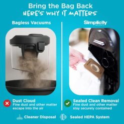 Simplicity Vacuums Allergy Bagged Vacuum Cleaners for Home, Carpet, Rugs, and Hardwood, S20EZM