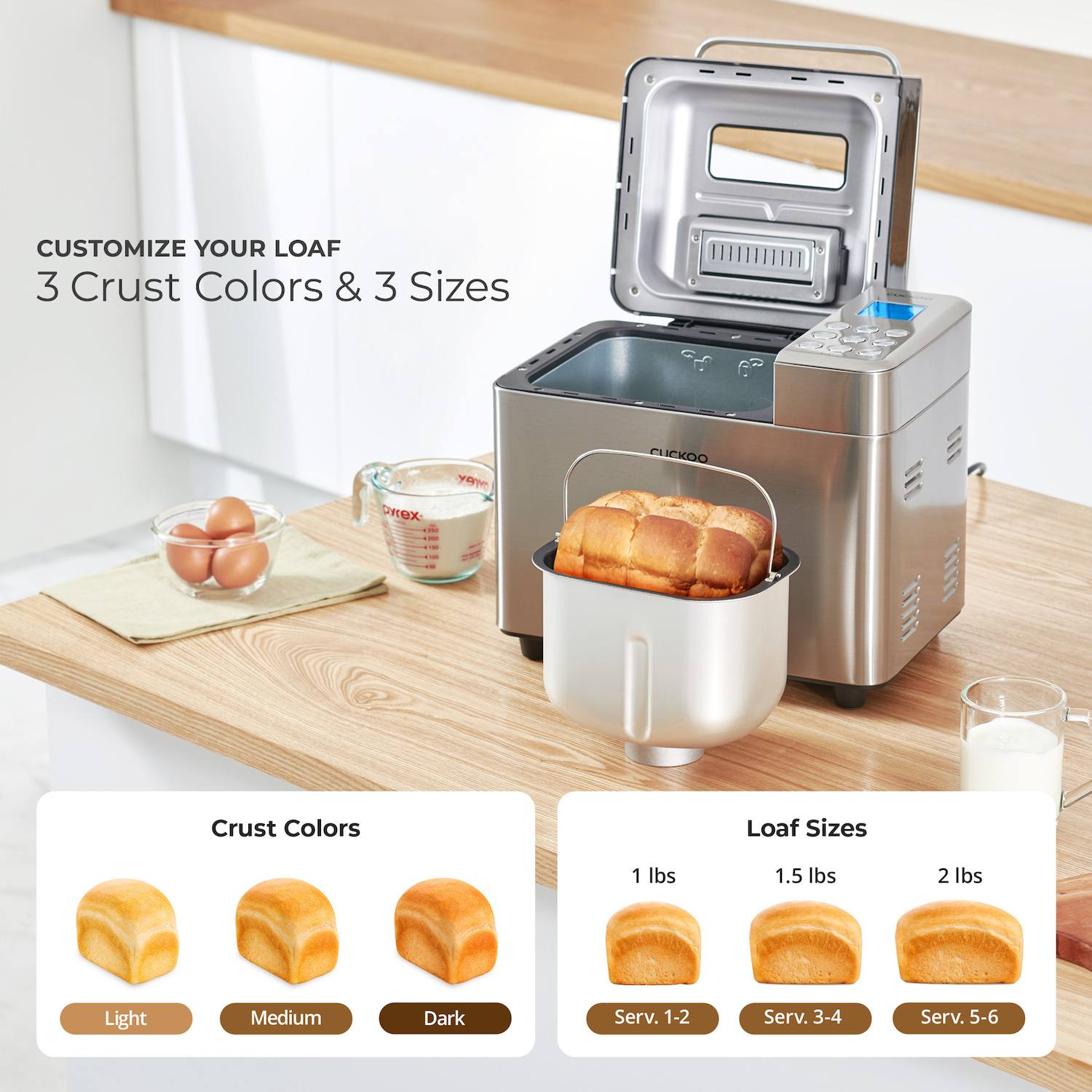 CUCKOO 2-lb. Multifunctional Bread Maker