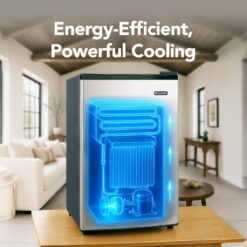 Whynter Upright Freezer with Lock, 2.1 Cu. Ft. Small Freezer Mini Freezer, CUF-210SS, Stainless Steel Energy Star