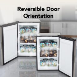 Whynter Upright Freezer with Lock, 2.1 Cu. Ft. Small Freezer Mini Freezer, CUF-210SS, Stainless Steel Energy Star