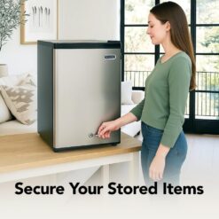 Whynter Upright Freezer with Lock, 2.1 Cu. Ft. Small Freezer Mini Freezer, CUF-210SS, Stainless Steel Energy Star