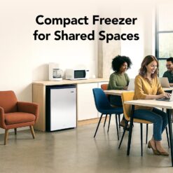 Whynter Upright Freezer with Lock, 2.1 Cu. Ft. Small Freezer Mini Freezer, CUF-210SS, Stainless Steel Energy Star
