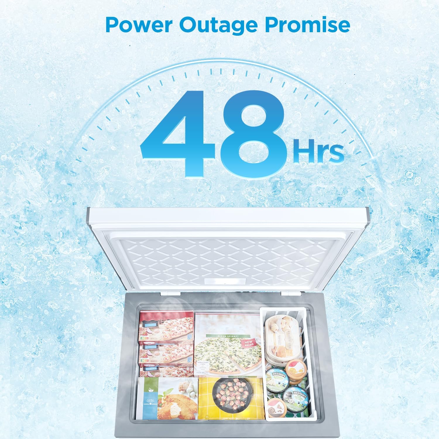 Midea MERC07C4BAWW Chest Freezer, 7.0 Cubic Feet Freezer, White