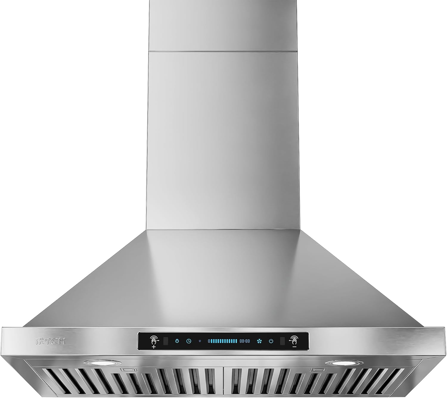 IKTCH 30-inch Wall Mount Range Hood 900 CFM Ducted/Ductless Convertible, Kitchen Chimney Vent Stainless Steel