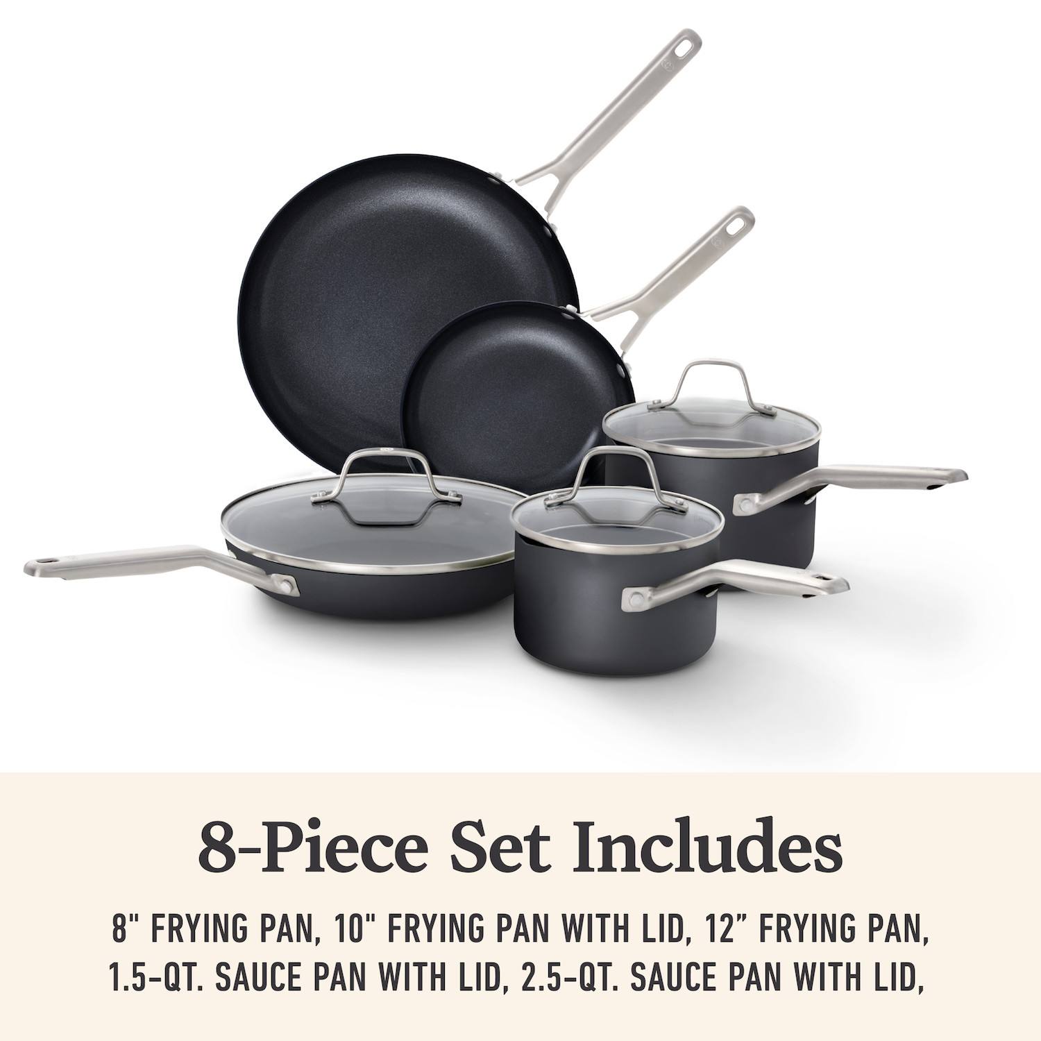 Calphalon Hard-Anodized Aluminum Nonstick 8-pc. Cookware Set