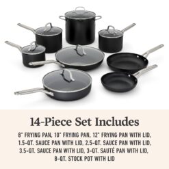 Calphalon Hard-Anodized Aluminum Nonstick 14-pc. Cookware Set