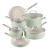 KitchenAid 10-pc. Hard-Anodized Ceramic Induction Cookware Set - Pistachio