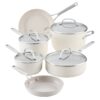 KitchenAid 10-pc. Hard-Anodized Ceramic Induction Cookware Set - White