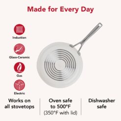 KitchenAid 10-pc. Hard-Anodized Ceramic Induction Cookware Set - White