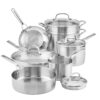 KitchenAid 3-Ply 11-pc. Stainless Steel Cookware Set