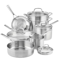 KitchenAid 3-Ply 11-pc. Stainless Steel Cookware Set