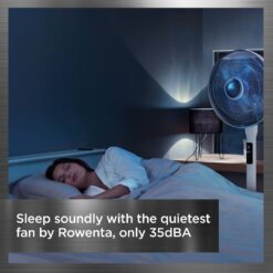 Rowenta Turbo Silence Extreme+ Stand Fan with Remote, Auto-Off Timer & Oscillation