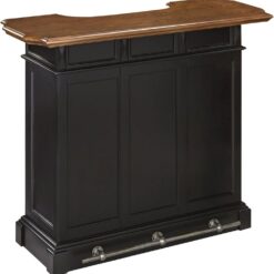 Homestyles Americana Black Bar with Wood Top