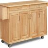 Homestyles General Line Natural Mobile Kitchen Cart, 54"W