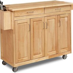 Homestyles General Line Natural Mobile Kitchen Cart, 54