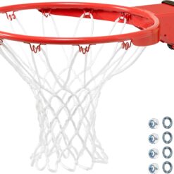 Silverback Deluxe Breakaway Rim with Nylon Net Compatible with Silverback NXT and Goaliath GoTek In-Ground and Wall-Mounted Basketball Hoops