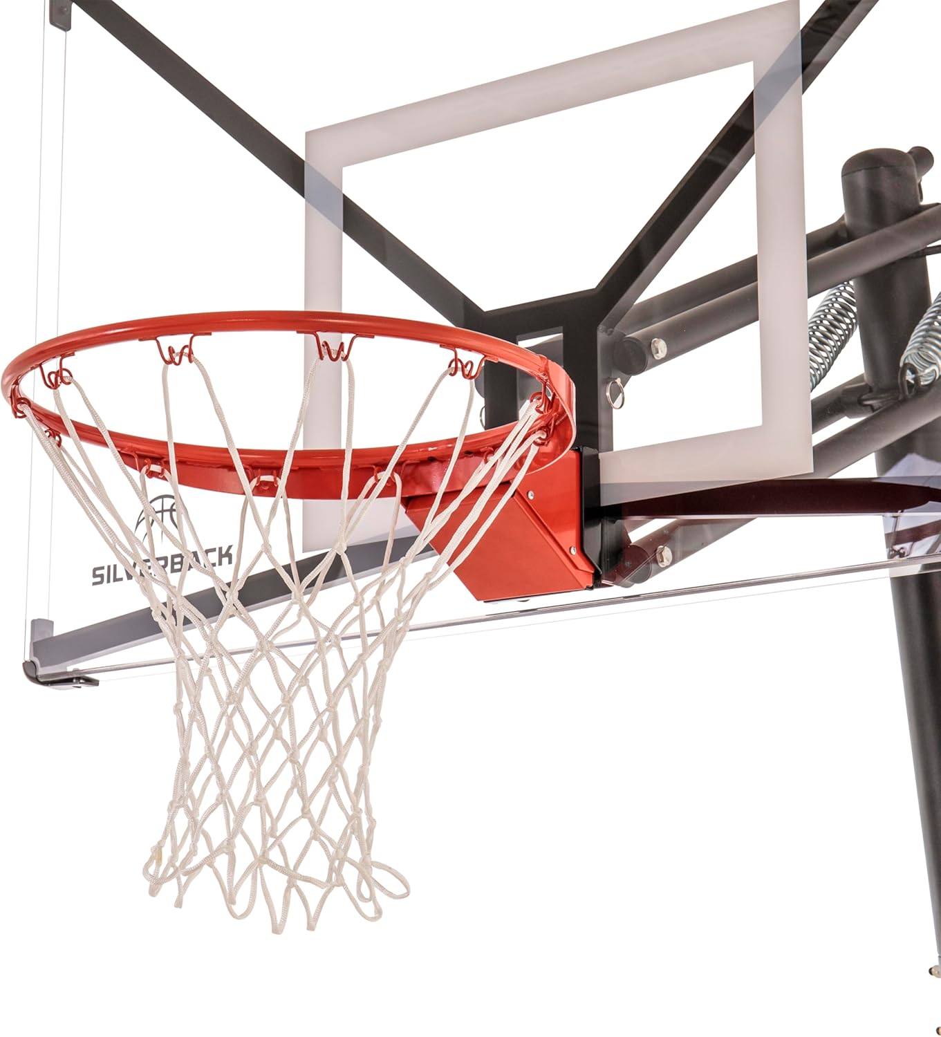 Silverback Deluxe Breakaway Rim with Nylon Net Compatible with Silverback NXT and Goaliath GoTek In-Ground and Wall-Mounted Basketball Hoops