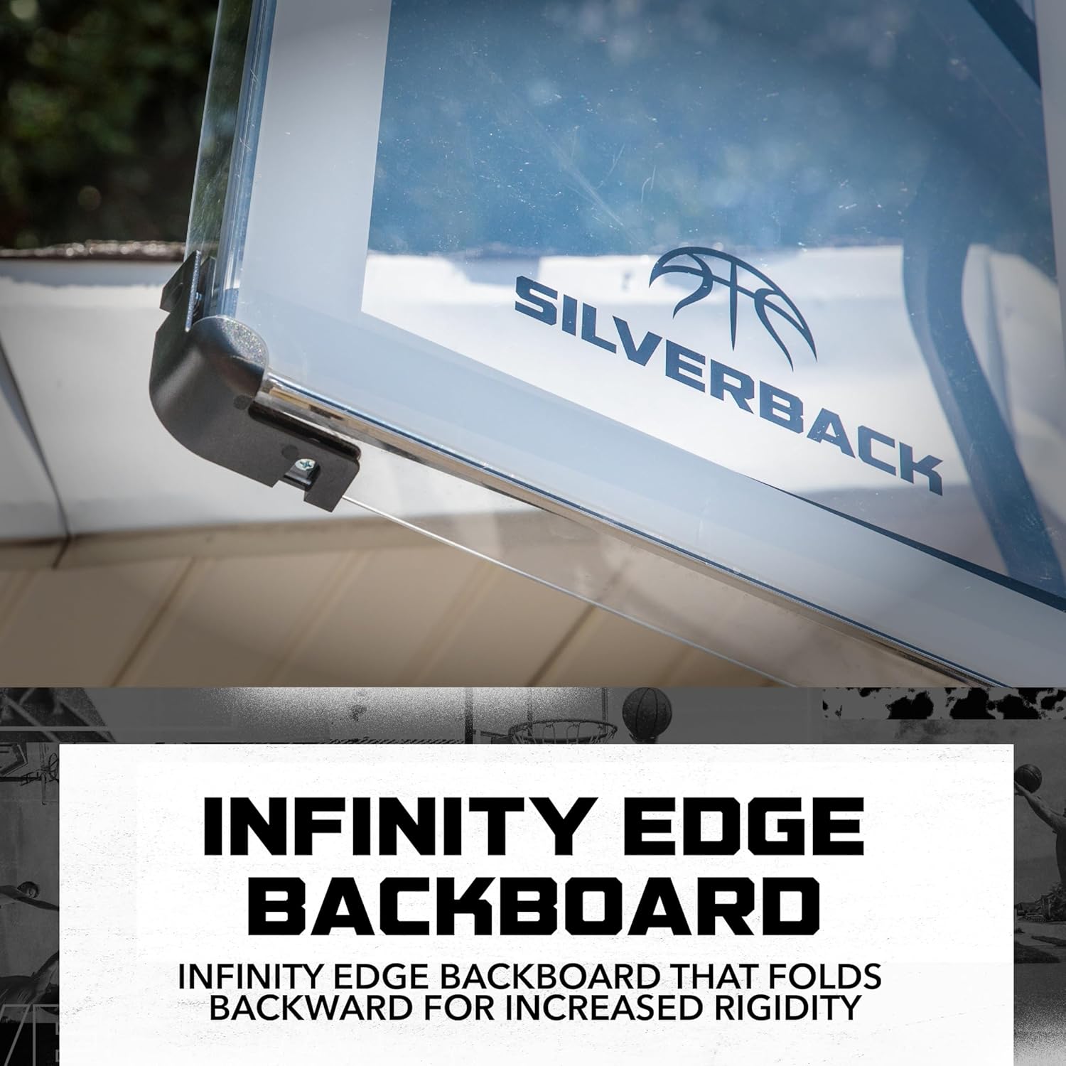 Silverback NXT 54" Wall Mounted Basketball Hoop, Indoor / Outdoor Basketball Hoop with QuickPlay Design
