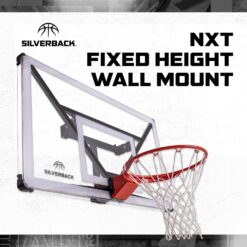 Silverback NXT 54" Wall Mounted Basketball Hoop, Indoor / Outdoor Basketball Hoop with QuickPlay Design