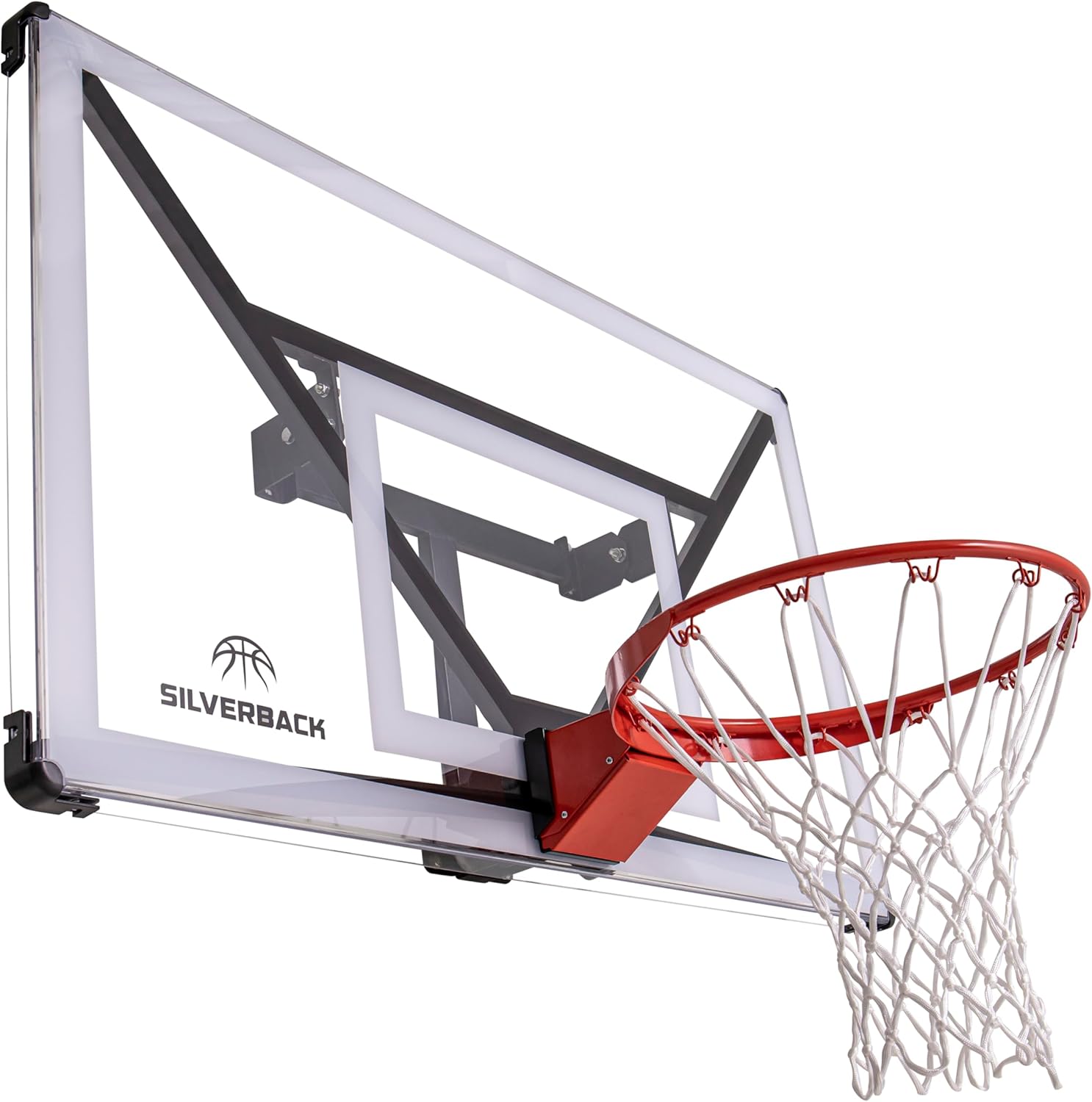 Silverback NXT 54" Wall Mounted Basketball Hoop, Indoor / Outdoor Basketball Hoop with QuickPlay Design