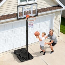 Yohood Basketball Hoop Outdoor 10ft Adjustable, Portable Basketball Hoop Goal System