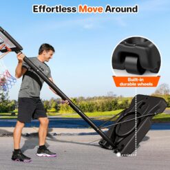 Yohood Basketball Hoop Outdoor 10ft Adjustable, Portable Basketball Hoop Goal System