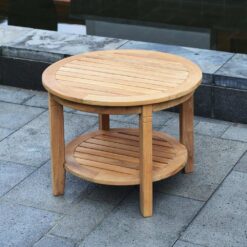 Cambridge Casual Heaton Teak Side Table with Shelf