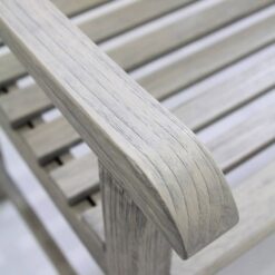 Cambridge Casual Maine 48-in W x 34-in H Weathered Gray Teak Garden Bench