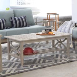 Cambridge Casual Chester Rectangle Outdoor Coffee Table 25-in W x 48-in L