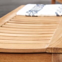 Cambridge Casual Auburn 47-in W x 17-in H Natural Teak Dining Bench