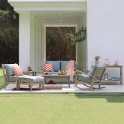 Cambridge Casual Chester Rectangle Outdoor Coffee Table 25-in W x 48-in L