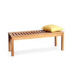 Cambridge Casual Auburn 47-in W x 17-in H Natural Teak Dining Bench