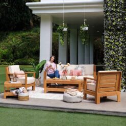 Cambridge Casual Logan Rectangle Outdoor Coffee Table 23.5-in W x 48-in L