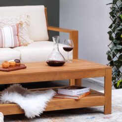 Cambridge Casual Logan Rectangle Outdoor Coffee Table 23.5-in W x 48-in L